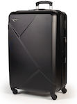 Cardinal 2011 Large Travel Suitcase Hard Black with 4 Wheels Height 70cm. 2011/70