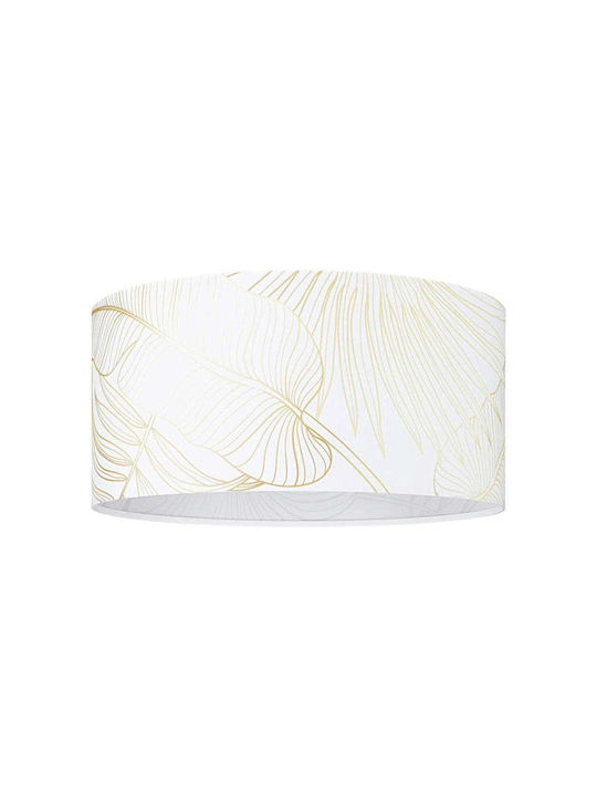 Eglo Bucamaranga Κλασική Υφασμάτινη Πλαφονιέρα Οροφής με Ντουί E27 σε Λευκό χρώμα 47.5cm