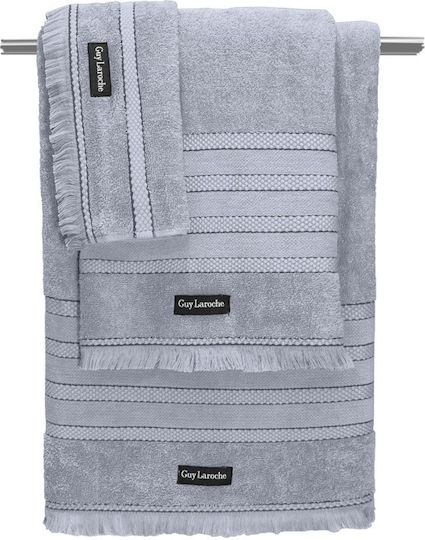 Guy Laroche Σετ Πετσέτες Μπάνιου 3τμχ Sarlin Cielo Βάρους 500gr/m²