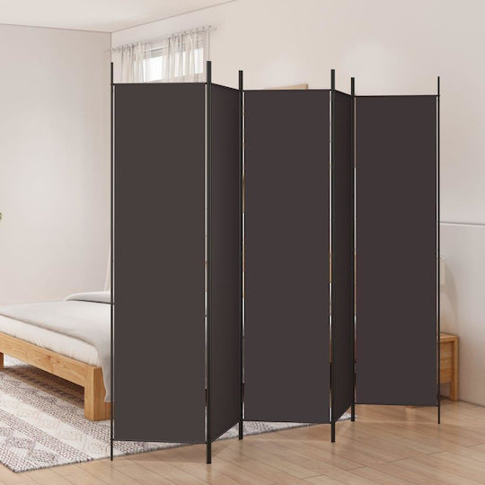 vidaXL Dekorativer Raumteiler Stoff mit 5 Paneelen 250x200cm