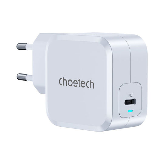 Choetech Ladegerät ohne Kabel mit USB-C Anschluss 45W Stromlieferung Weißs (PD8007)