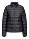 Women's Short Puffer Jacket for Winter Black