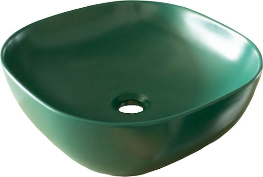 Ceramita Encore 40 Надеждна мивка Порцелан 41x41x14.5см Green Matt Ceramita Encore 40 Надеждна мивка Порцелан 41x41x14.5см Green Matt
