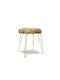 Stool with poodle Φ43x45Y cm moka