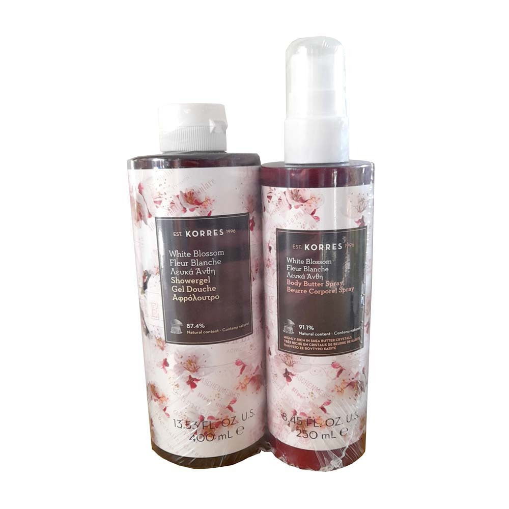 Korres White Blossom Shower Gel 400ml & Body Butter Spray 250ml Σετ Περιποίησης Skroutz.gr