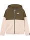 Kinder-Sweatshirtjacke mit Kapuze Khaki