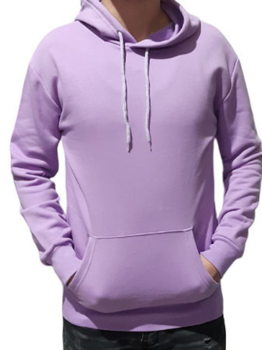 Sweatshirt Solid Color Open Purple Unisex