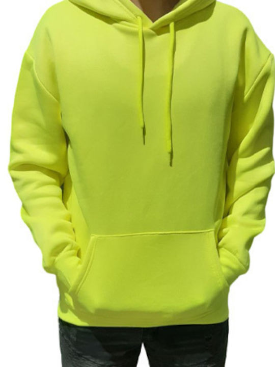 Sweatshirt Solid Color Fluo Yellow