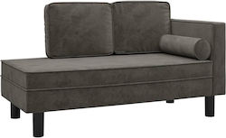Two-Seater Velvet Sofa Bed Dark Gray 118x55cm