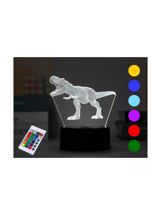 I-Total Διακοσμητικό Φωτιστικό με Φωτισμό RGB 3D Illusion LED Διάφανο