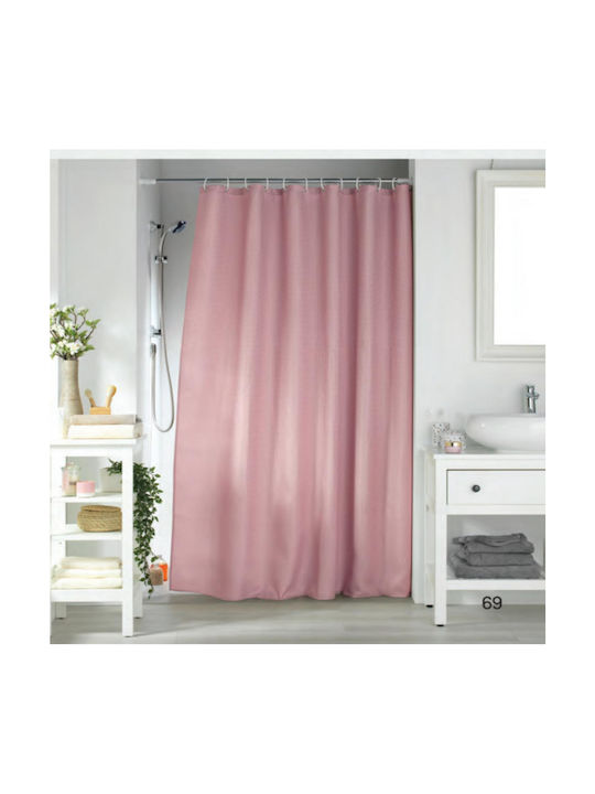 Kipper Sotero Fabric Shower Curtain 180x200cm Amethyst Pink