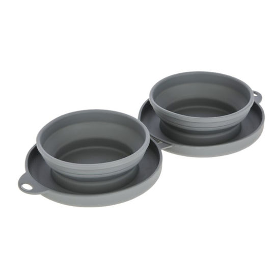 Kerbl Fold Travel Bowl Silicone Food for Dog & Cat 2x 300ml in Gray Color