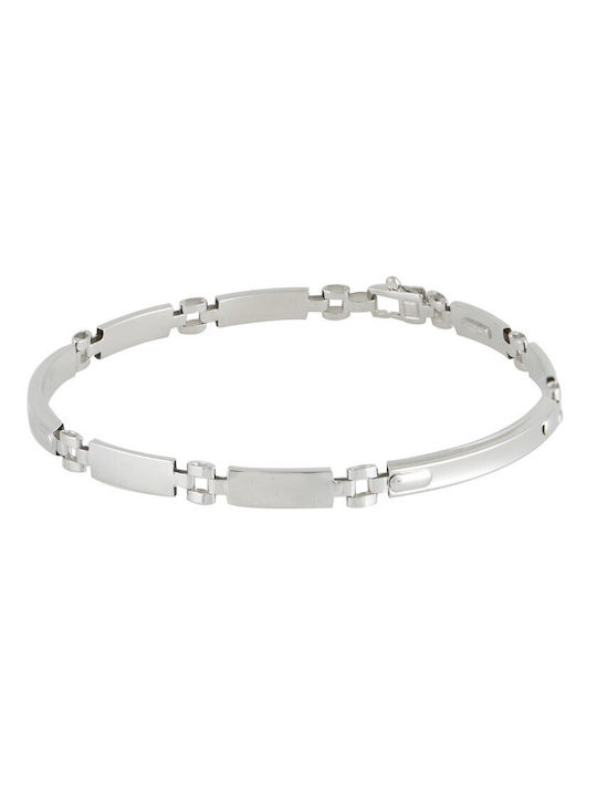 Bracelet men's white gold 14K