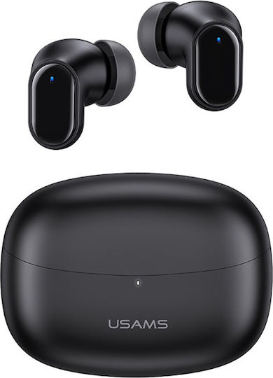 Usams BH11 Earbud Bluetooth хендсфри Слушалки с Кутийка за Зареждане Черен