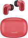 Usams BH11 Earbud Bluetooth Handsfree Căști cu Carcasă de Încărcare Roșu