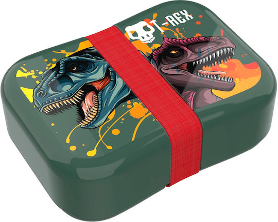 Lunch Buddies T-Rex Plastic Kids' Food Container Dinosaurs Green