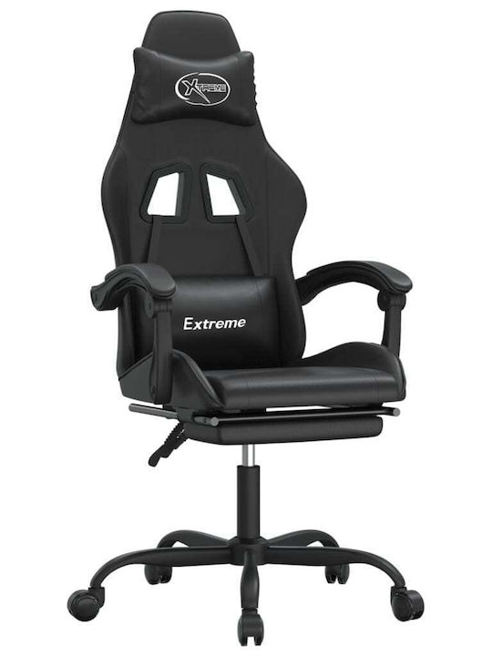 vidaXL 3143886 Καρέκλα Gaming Δερματίνης με Υποπόδιο Μαύρο