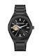 Trussardi T-big Ανδρικό Ρολόι 44mm Χρονογράφος Μπαταρίας με Μαύρο Μεταλλικό Μπρασελέ