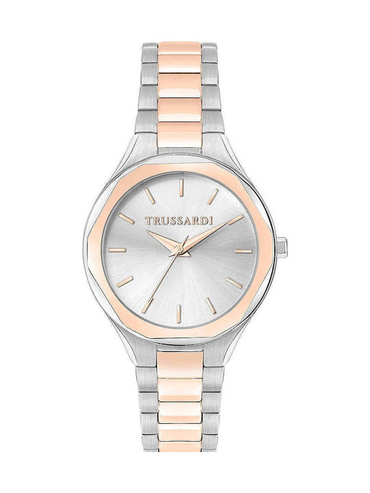 Trussardi T-small Womens Watch Battery with Silver Stainless Steel Bracelet