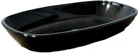 Novatex Bol de Servire Oval Plastic Negru 17x8.5cm