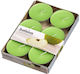 Bolsius Ρεσώ Aromatic με Άρωμα Green Apple σε Πράσινο Xρώμα (έως 8 Ώρες Καύσης) 6τμχ