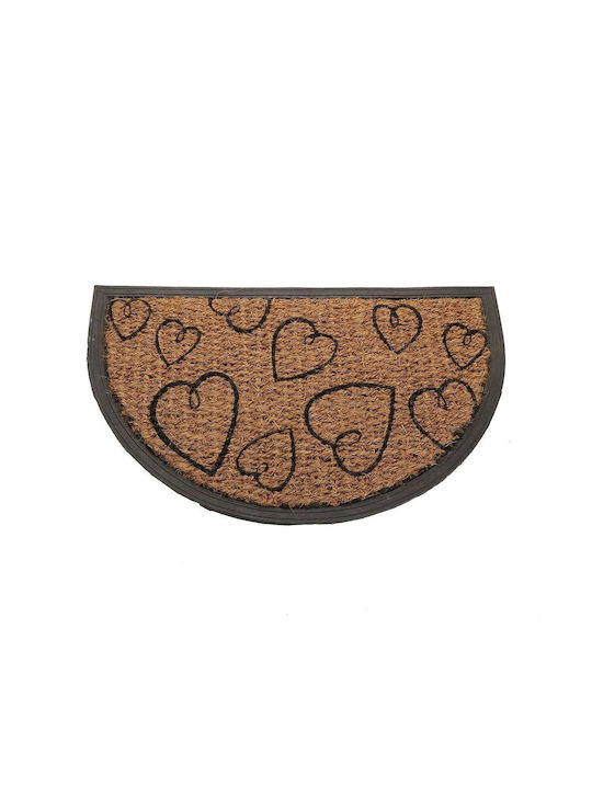 Versa Semicircular Coconut Fiber Doormat Brown 40x60cm