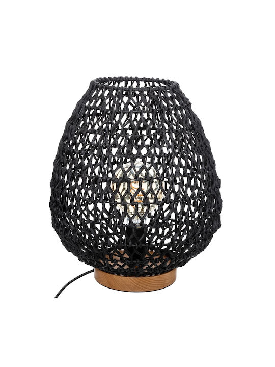 Spitishop Tischlampe Dekorative Lampe mit Fassung für Lampe E27 Schwarz