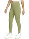 Sportswear Essential Training Γυναικείο Cropped Κολάν Ψηλόμεσο Χακί