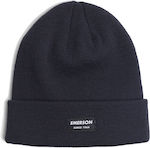 Emerson Beanie Unisex Beanie Knitted in Navy Bl...