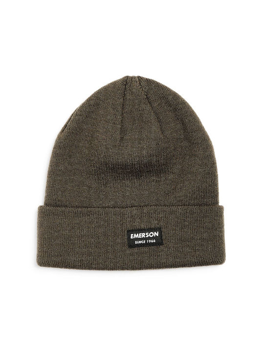 Emerson Beanie Unisex Σκούφος Πλεκτός Olive