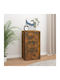 Office Storage Chipboard Drawer Oak L40xW33xH70cm