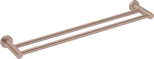 Sparke Musa 16 Calea ferată de Baie Dublă De Perete cu șuruburi ​80x2.5cm Brushed Rose Gold