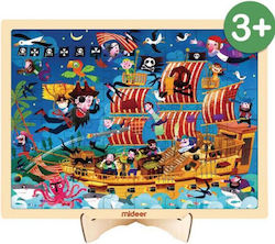 Ξύλινο Παιδικό Puzzle Pirate Boat 48pcs για 3+ Ετών MiDeer