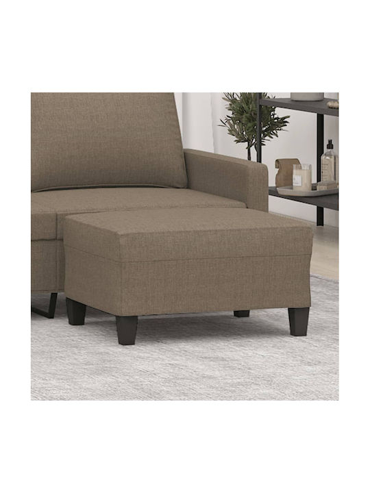 Stoff Fußhocker Taupe 70x55x41cm