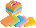 3M Super Sticky Post-it Notes Pad Cube 90 Sheets Multicolour 7.6x7.6cm Set 5pcs