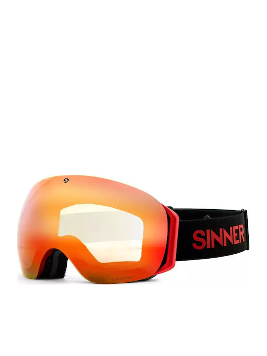 Sinner Avon Μάσκα Σκι & Snowboard Ενηλίκων Μαύρ...