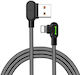 Mcdodo Angle (90°) / Braided / LED USB to Lightning Cable Μαύρο 0.5m (CA-4674)