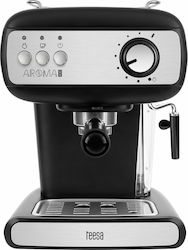 Teesa Aroma 400 Ημιαυτόματη για Αλεσμένο Καφέ Μαύρη