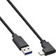 InLine Unghi (90°) USB 3.2 Cablu USB-C bărbătesc - USB-A Negru 1m (35711W)