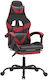 vidaXL 349562 Artificial Leather Gaming Chair with Footrest Black/Burgundy