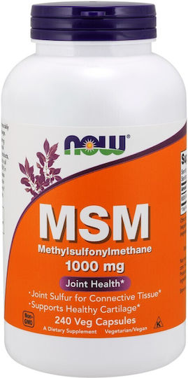 Now Foods Msm 1000mg Joint & Bone Health Supplement 240 veg. caps