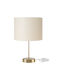 Pakketo PWL-1183 Fabric Table Lamp for Socket E27 with Beige Shade and Gold Base