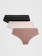 Γυναικεία String 3Pack Black/Beige/Pink