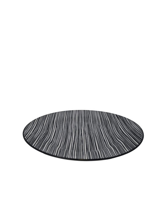 Sidirela Terra Plate Desert made of Porcelain Black with Diameter 20cm