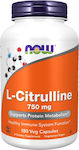 Now Foods L-Citrulline 750mg 180 φυτικές κάψουλες