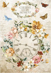 Stamperia Cherish Every Moment Clock Ριζόχαρτο ...