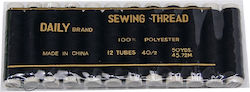 Thread Sewing in Black color 12τμχ 210011