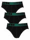 Ανδρικά Σλιπ Black/Green 3Pack