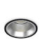 Ideal Lux Round Metallic Recessed Spot with Integrated LED and Natural White Light Black 11x11cm. 1pcs