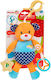 Globo Pendant Toy for Car with Teether Teddy Bear 05117 Orange for 0++ Months